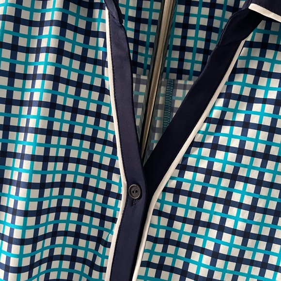 Kinona | UPF 50+ Class Act Long Sleeve Golf Shirt Mediterranean Check - Picture 5 of 8